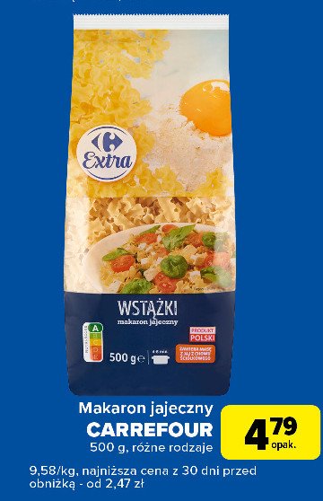 Makaron wstążka Carrefour promocja