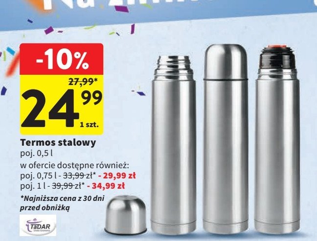 Termos nierdzewny 0.75 l Tadar promocja