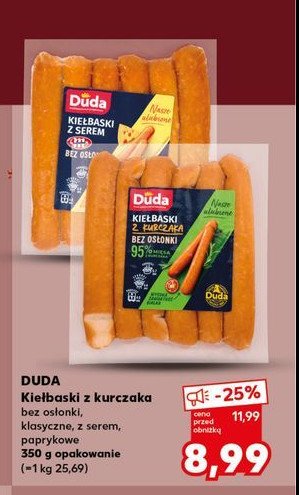 Kiełbaski z kurczaka z serem Silesia duda promocja w Kaufland
