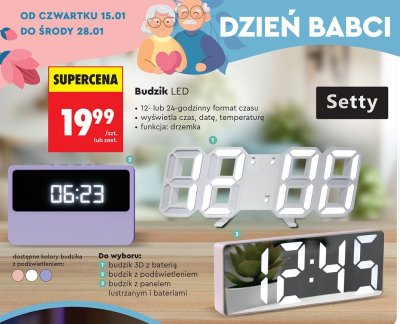 Budzik LED promocja w Biedronka
