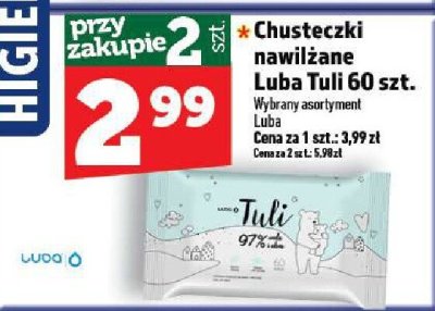 Chusteczki nawilżane Luba Tuli 60 szt. promocja w TOPAZ