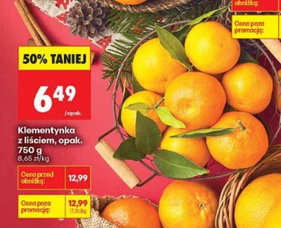 Klementynka z liściem opak. 750 g promocja w Biedronka