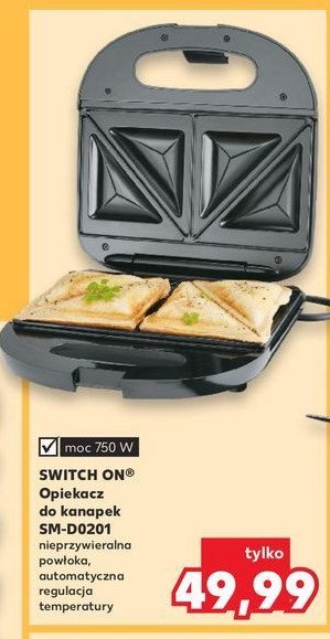 Opiekacz do kanapek sm-d0201 750 w Switch on promocja w Kaufland