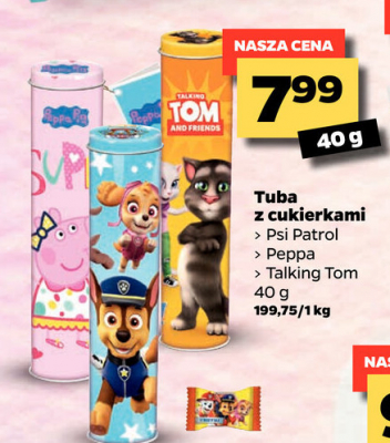 Tuba z cukierkami peppa promocja