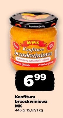 Konfitura brzoskwiniowa  promocja w Netto
