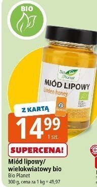 Miód lipowy wielokwiatowy bio Bio Planet promocja w Leclerc