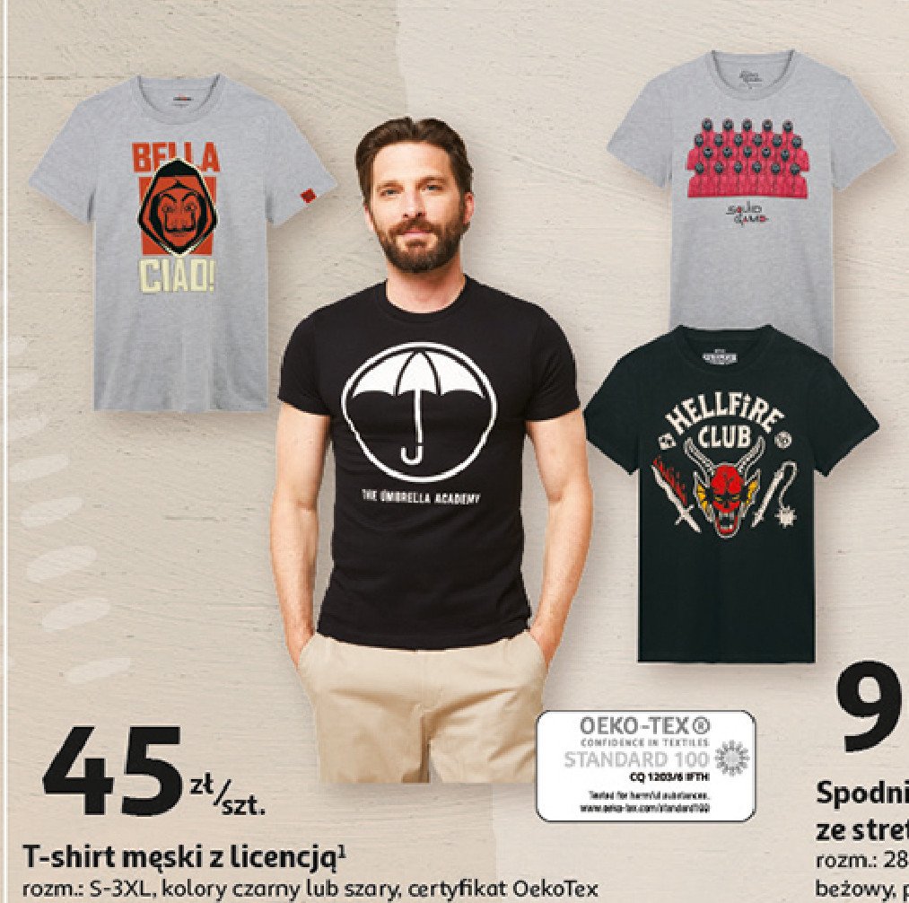 T-shirt męski bella ciao rozm. s-3xl Auchan inextenso promocja