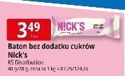 Baton bez dodatku cukrów Nick's KS Distribution promocja w Leclerc
