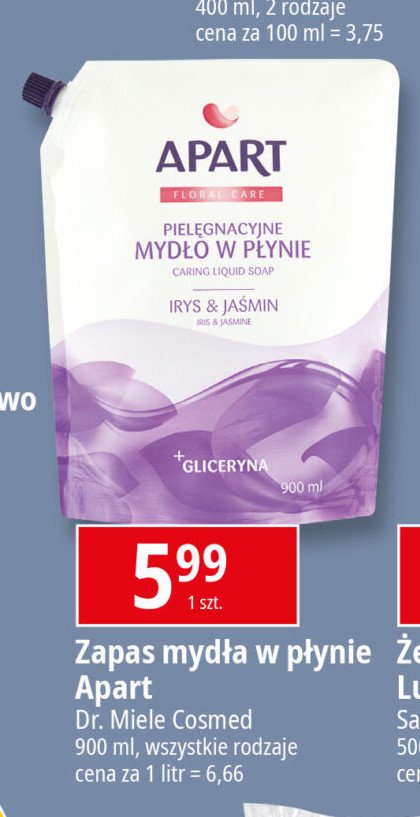 Mydło w płynie figa i irys zapas Apart natural promocja