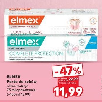 Pasta do z臋b贸w complete protection Elmex sensitive plus promocja