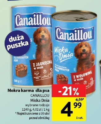 Mokra karma dla psa Canaillou Miska Dnia wybrane rodzaje promocja w Intermarche