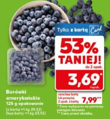 Borówki amerykańskie 125 g promocja w Kaufland