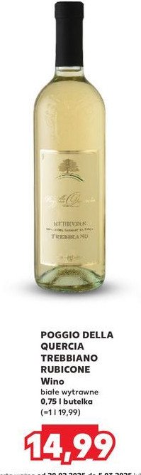 Wino Poggio della quercia trebbiano rubicone promocja w Kaufland