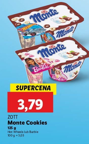 Deser hot wheels Zott monte promocja w Lidl