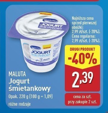 Jogurt śmietankowy Maluta promocja