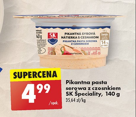 Pasta serowa z czosnkiem pikantna Sk speciality promocja