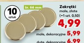 Akrętki do słoików 66 mm duże promocja w Kaufland