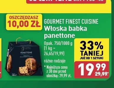 Babka panettone klasyczna Gourmet finest cuisine promocja