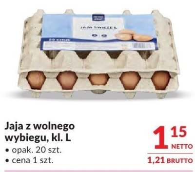 Jaja z wolnego wybiegu kl. L promocja w Makro