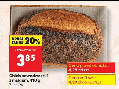 Chleb nowodworski z makiem, 410 g promocja w Biedronka