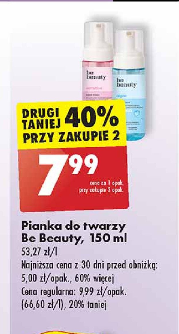 Pianka do twarzy sensitive Be beauty Be beauty care promocja