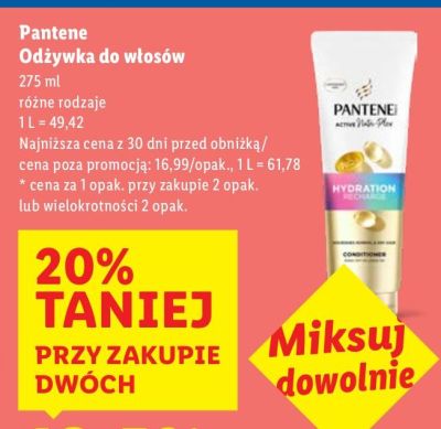 Odżywka do włosów Pantene promocja w Lidl