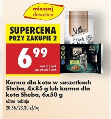 Karma dla kota wybór smaków w sosie Sheba kitten promocja