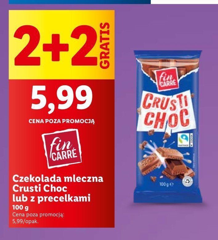 Czekolada ze słonymi preclami Fin carre promocja