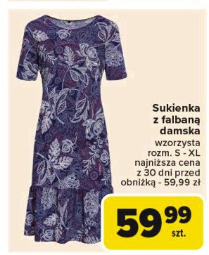 Sukienka z falbaną promocja w Carrefour Market