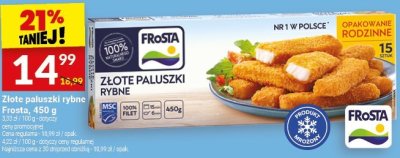 Złote paluszki rybne Frosta, 450 g promocja w Twój Market