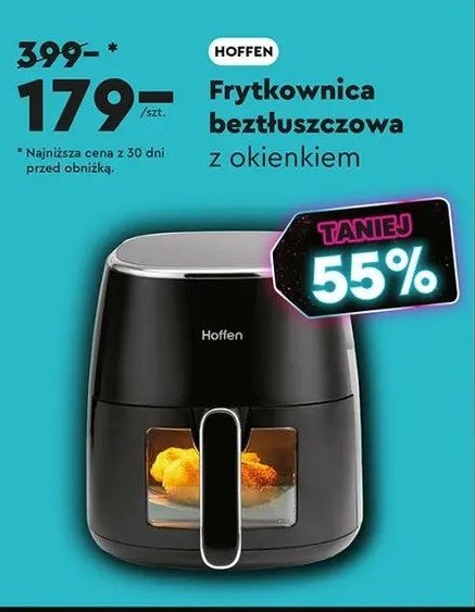 Frytkownica beztłuszczowa 1300 w Hoffen promocja w Biedronka