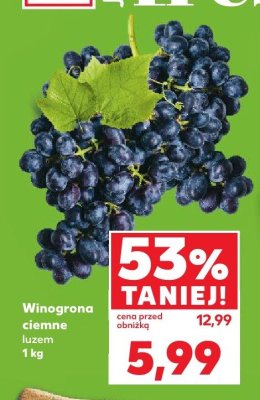 Winogrona ciemne luzem promocja w Kaufland