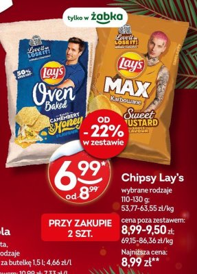 Chipsy Lay's MAX Karbouane Sweet Mustard 110-130g promocja w Żabka