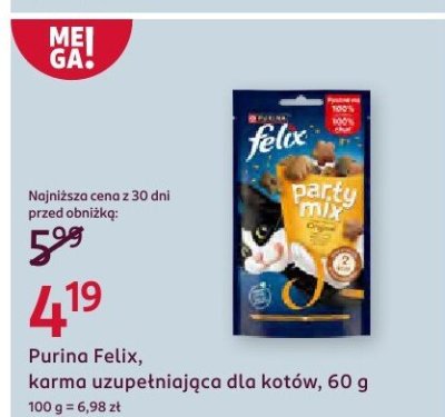 Karma uzupełniająca dla kotów Purina Felix, 60 g promocja w Rossmann