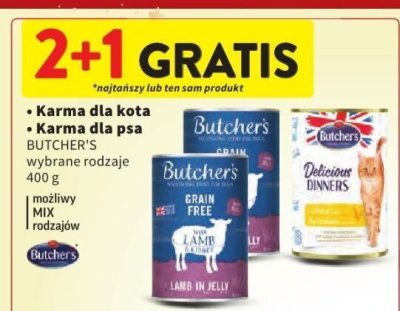 Karma dla kota, Karma dla psa BUTCHER'S wybrane rodzaje 400 g promocja w Intermarche