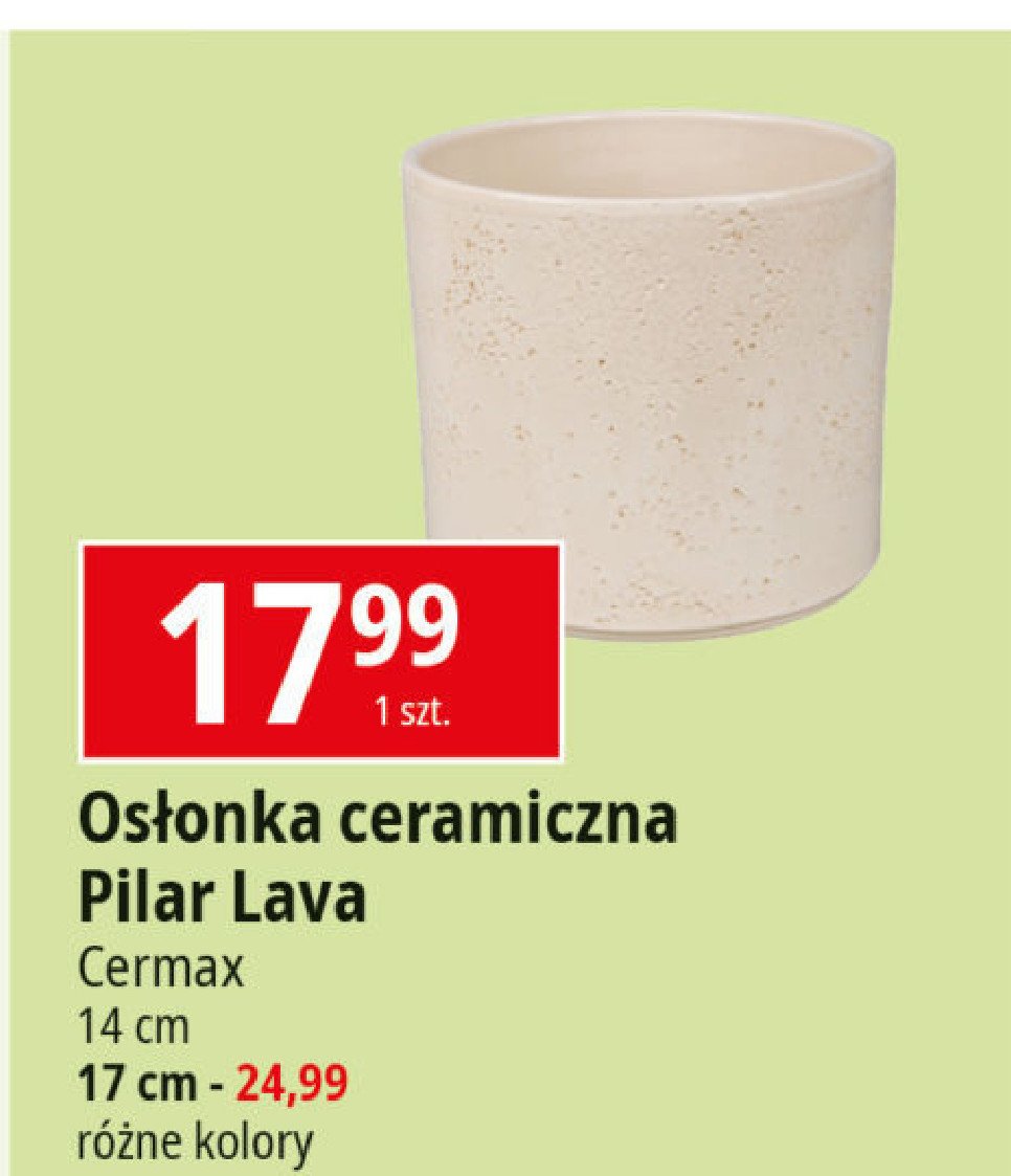 Osłonka ceramiczna pilar lava 17 cm Cermax promocja