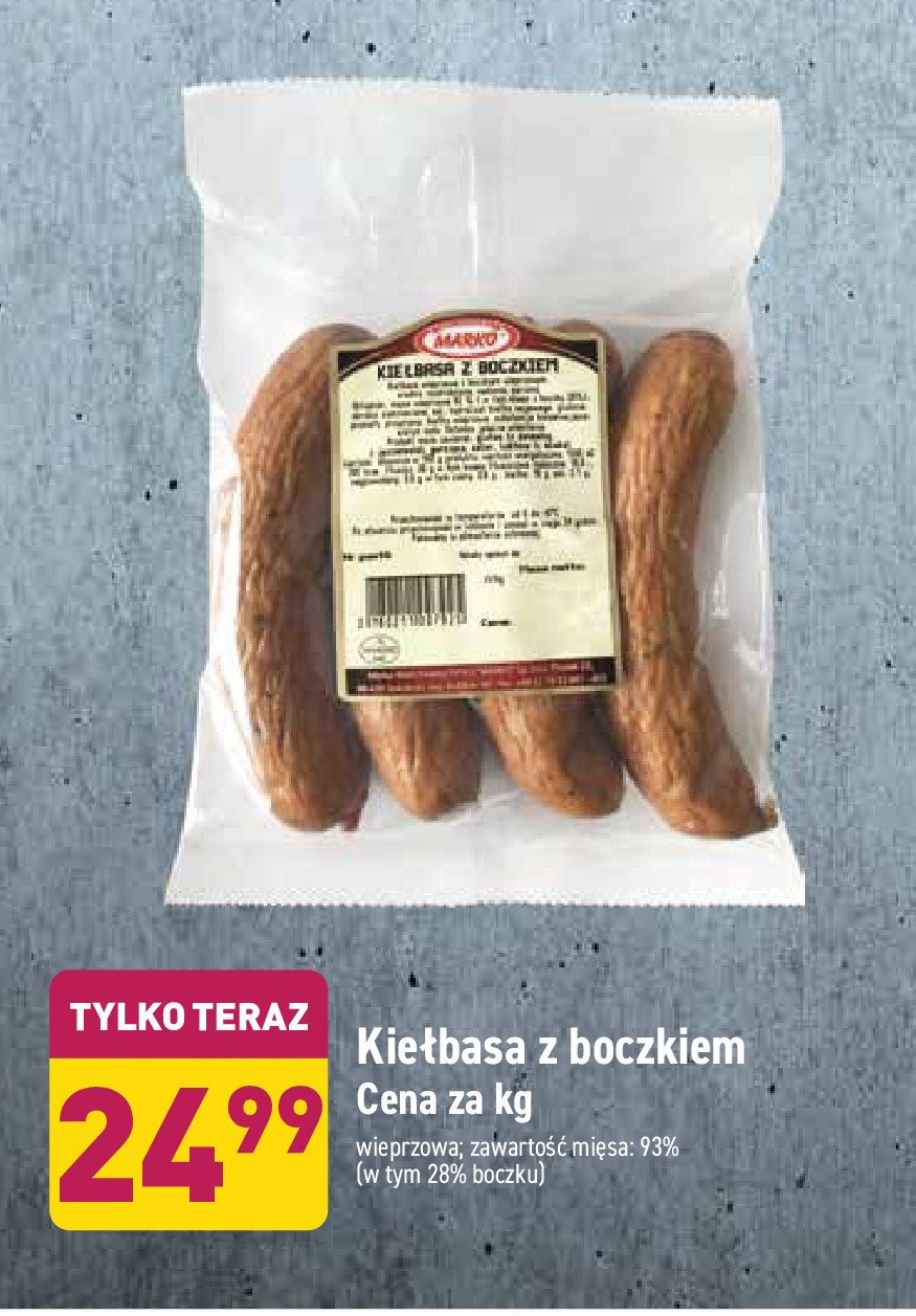 Kie艂basa z boczkiem Marko promocja