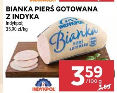 Bianka pierś gotowana z indyka Indykpol promocja w Stokrotka