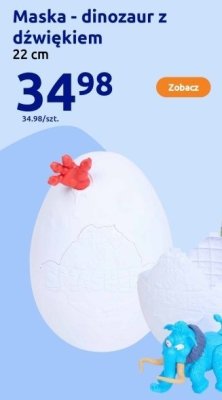 Maska dinozaur z dźwiękiem 22 cm promocja w Action