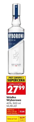 Wódka Wyborowa 40% promocja w Biedronka