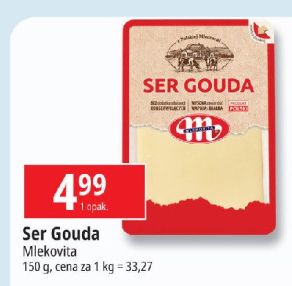 Ser gouda MLEKOVITA Z POLSKIEJ MLECZARNI promocja w Leclerc