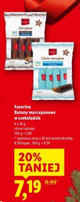 Batony marcepanowe w czekoladzie  promocja w Lidl