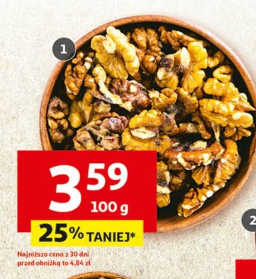 Orzechy włoskie łuskane promocja w Auchan