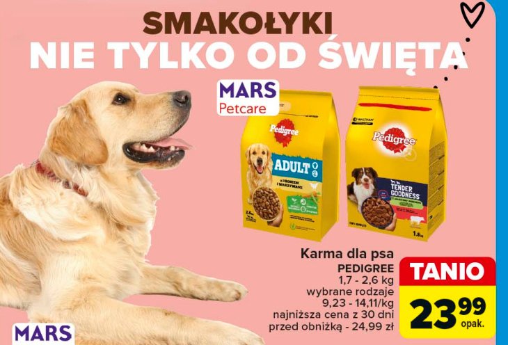 Karma dla psa wołowina średnie i duże rasy Pedigree tender goodness promocja