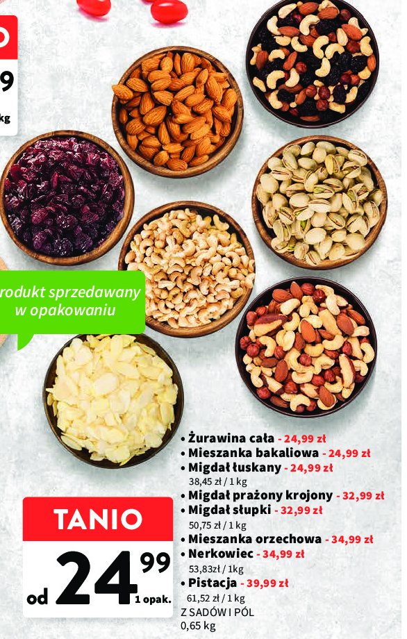 Migdały prażone krojone Z sadów i pól promocja
