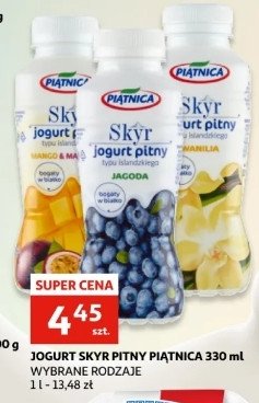 Jogurt typu islandzkiego wanilia Piątnica skyr promocja