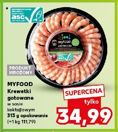 Krewetki gotowane w pierścieniach Myfood promocja