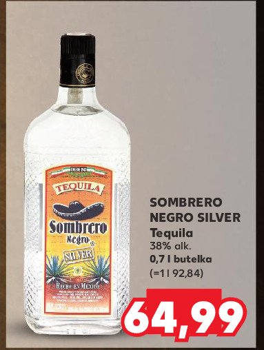 Tequila Sombrero negro silver promocja w Kaufland