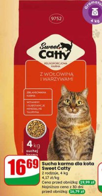 Sucha karma dla kota Sweet Catty 2 rodzaje promocja w Dino