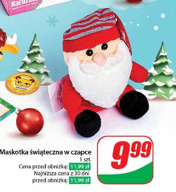 Maskotka świąteczna mikołaj promocja